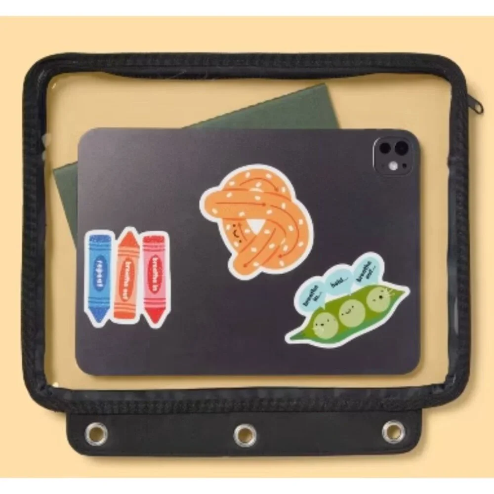 Up & Up Tablet Pouch With Zipper Closure & 3 Grommets For Binder Organization Bl
